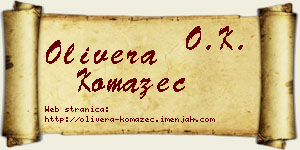 Olivera Komazec vizit kartica